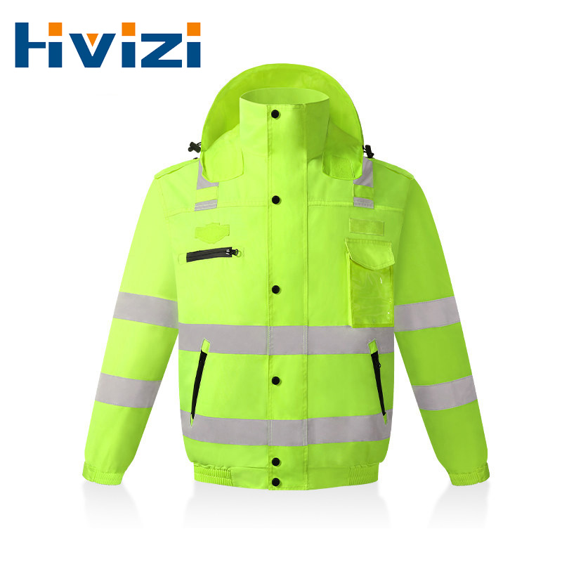 Quality Winter Clothing Bomber Jacket - Wasserdichte Bomberjacke, gut sichtbare Arbeitskleidung, Reißverschluss