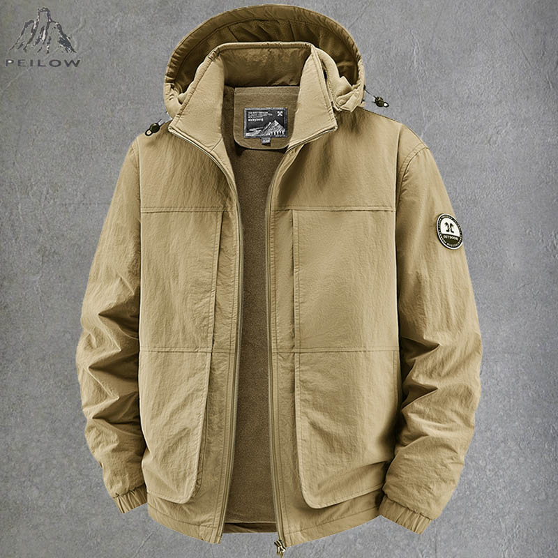 Quality Winter Clothing Bomber Jacket - Plus Velvet Dicke Warme Winter-Bomberjacken mit