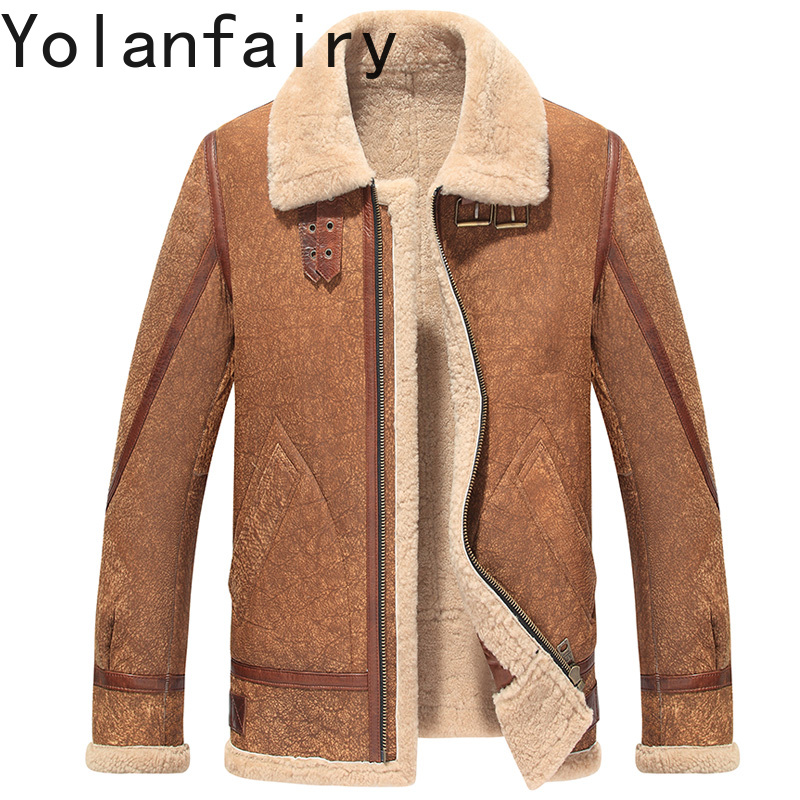 Warm Winter Clothing - YOLANFAIRY Echt Leder Jacken für Mann