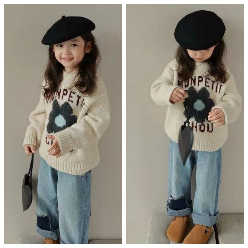 Winter Clothing Store - Weiche Rundhals Kinder Bekleidungsgeschäft Mädchen Brief