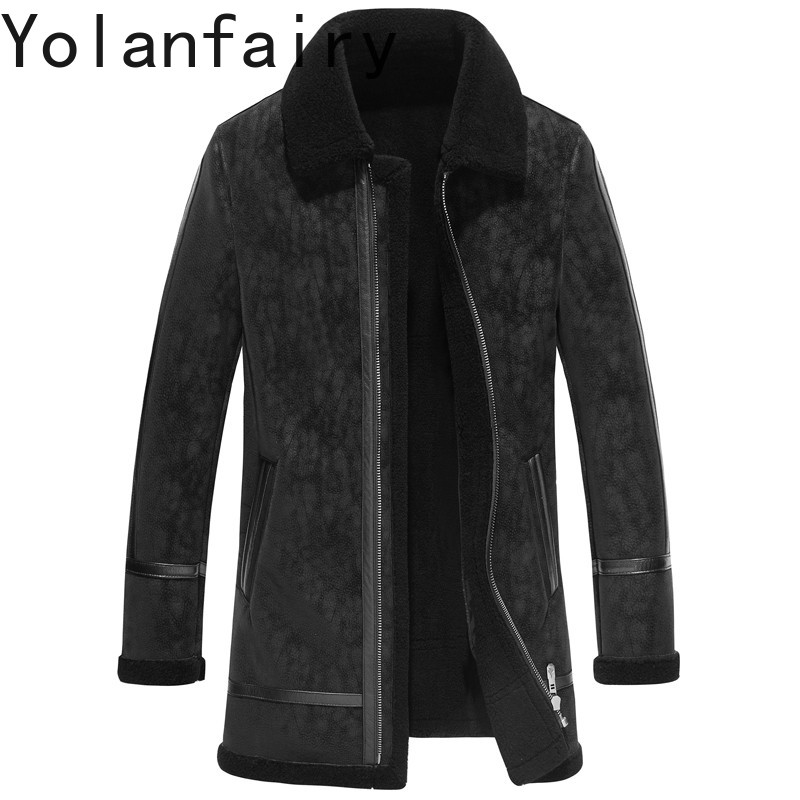 Warm Winter Clothing - YOLANFAIRY Schafschur Jacke Männer Winter Mid-länge