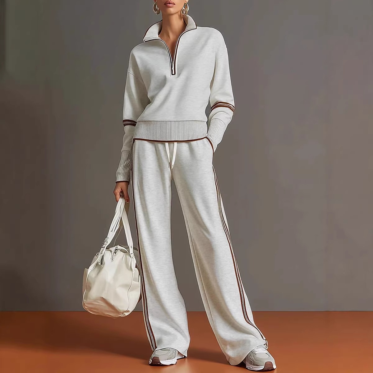 Winter Clothing Color - 2026 Herbst Neuheit: Einfarbiges Sportbekleidungs-Set mit