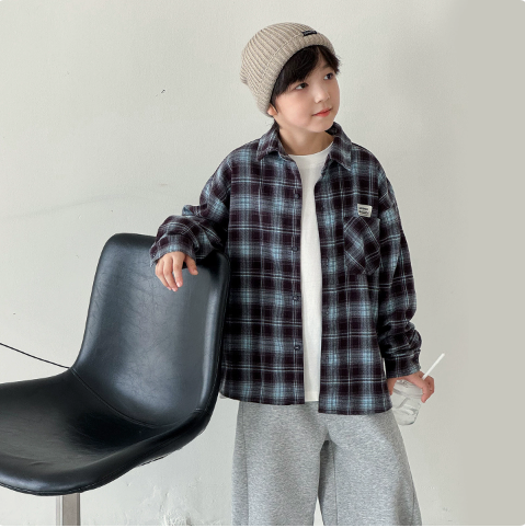 Winter Clothing Label - Jungenhemd 2026 Herbst und Winter Neue