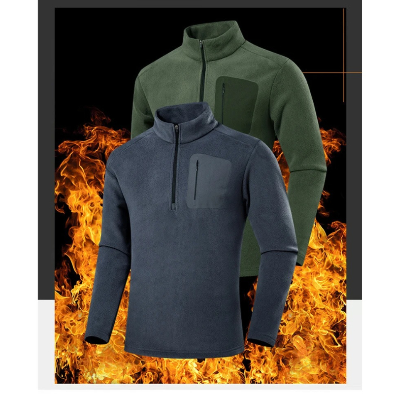 Winter Clothing Hiking - Herbst-Winter Herren Polartec Fleece-Jacken, Sportliche Samt-Windbreaker-Mäntel,