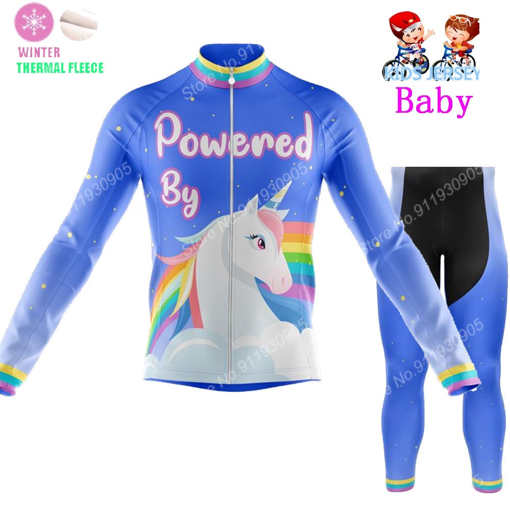 Winter Clothing Kids Sale - 2022 kinder Einhorn Radfahren Jersey Winter