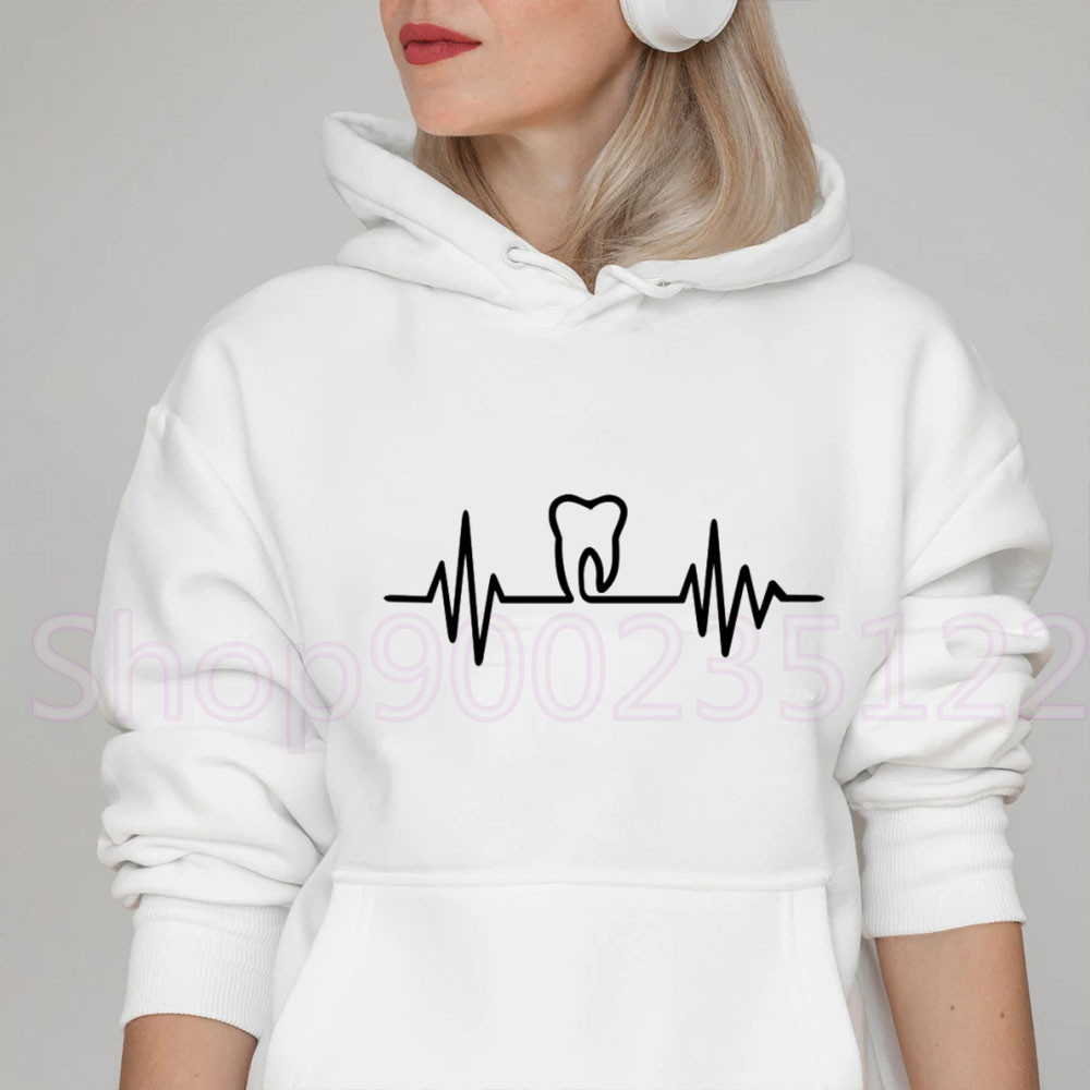 Winter Clothing Drawing - Heatbeat Hoodie Graphic Tooth Cartoons Sweatshirts