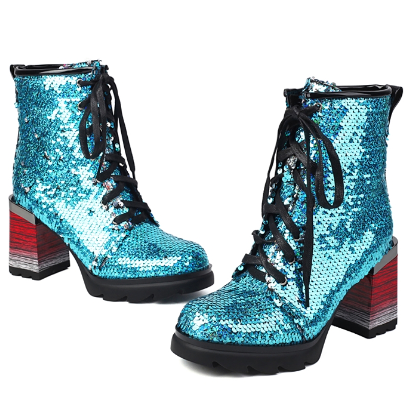 Winter Cloth - Luxuriöse Knöchelstiefel für Damen, Frühlingsschuhe, Pailletten-Besatz