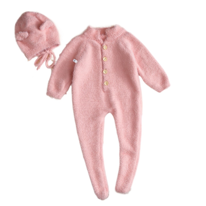 Winter Clothing Label - Unisex-Baby-Strampler mit verdicktem Fuß und Mütze