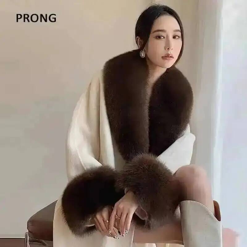 Winter Clothing Color - 100% Echt fuchs Pelz kragen Wintermantel