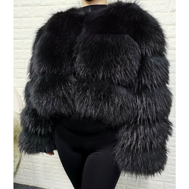 Plus Größe Tops Braun Pelz Mao – Winter Clothing Color Bewertung und Preis