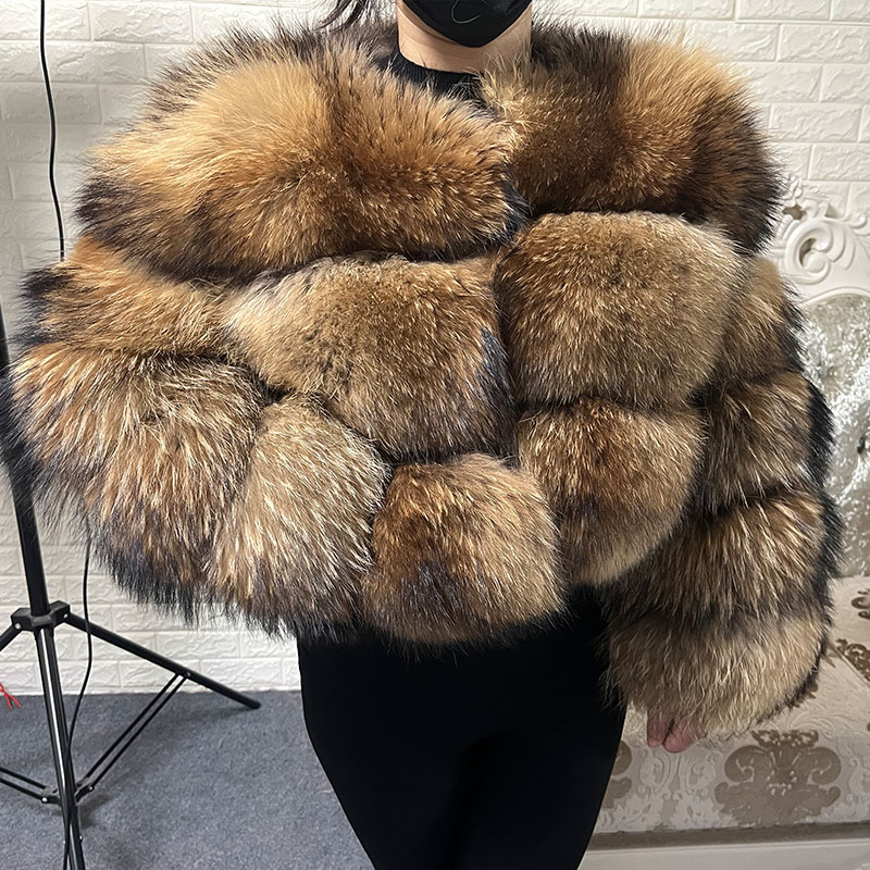 Plus Größe Tops Braun Pelz Mao – Winter Clothing Color Bewertung und Preis