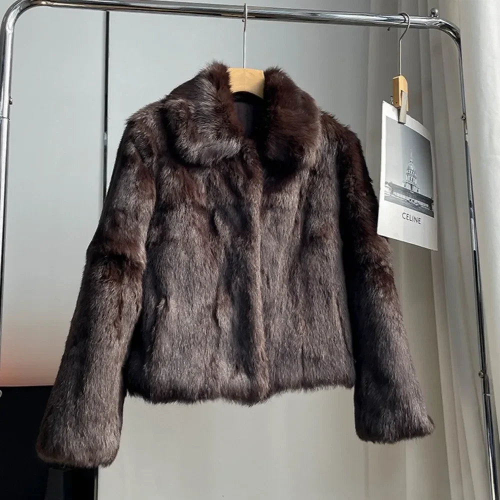 Natürliche Kaninchen Pelzmante – Winter Clothing Store Bewertung und Preis