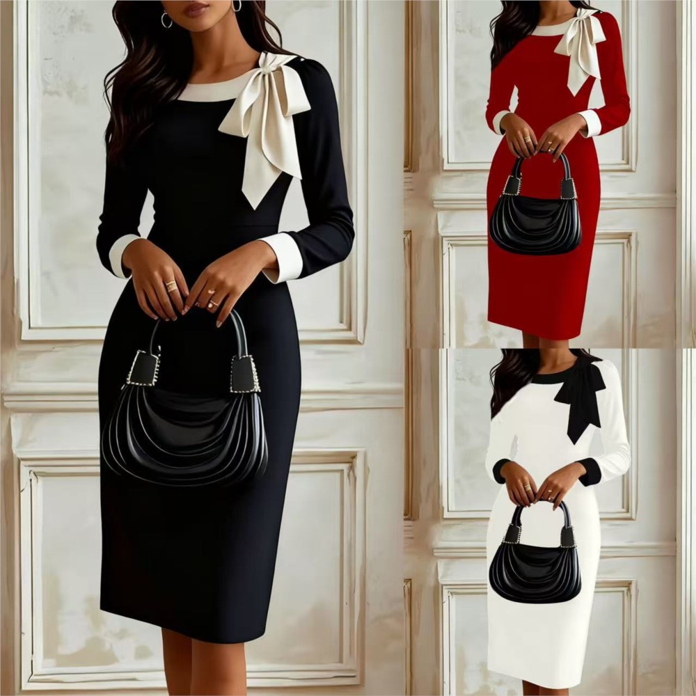 Temperament frauen Kleid Slim  – Winter Clothing Drawing Bewertung und Preis