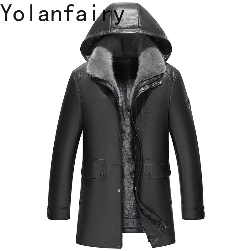 YOLANFAIRY Echte Kuh Leder Jac – Warm Winter Clothing Bewertung und Preis