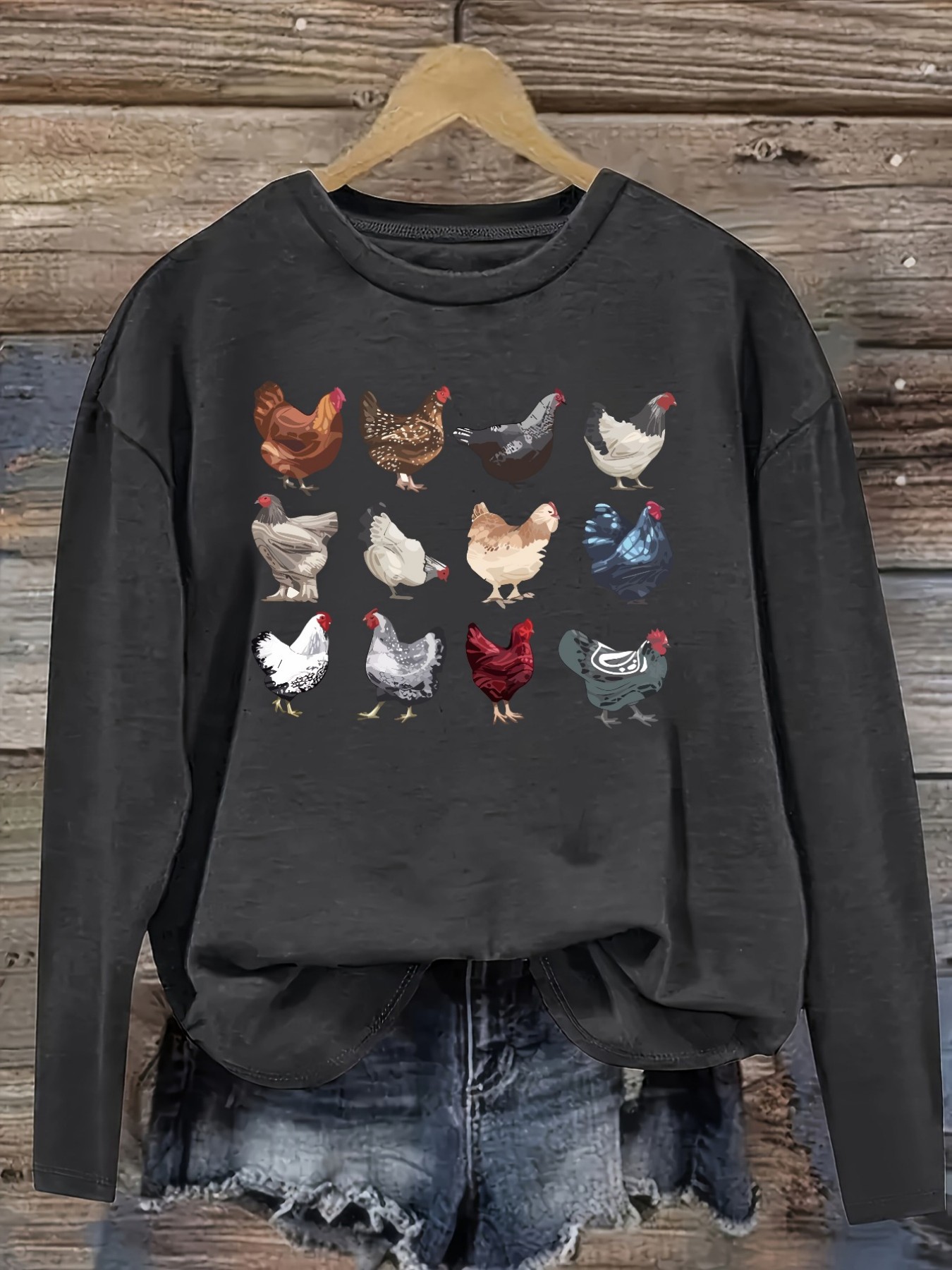 Damen-Freizeit-T-Shirt mit lan – Winter Clothing Color Bewertung und Preis