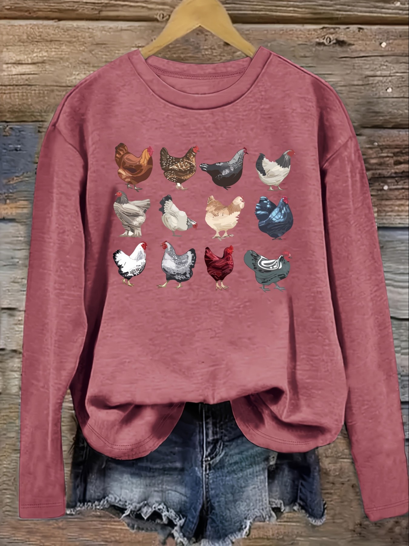 Damen-Freizeit-T-Shirt mit lan – Winter Clothing Color Bewertung und Preis