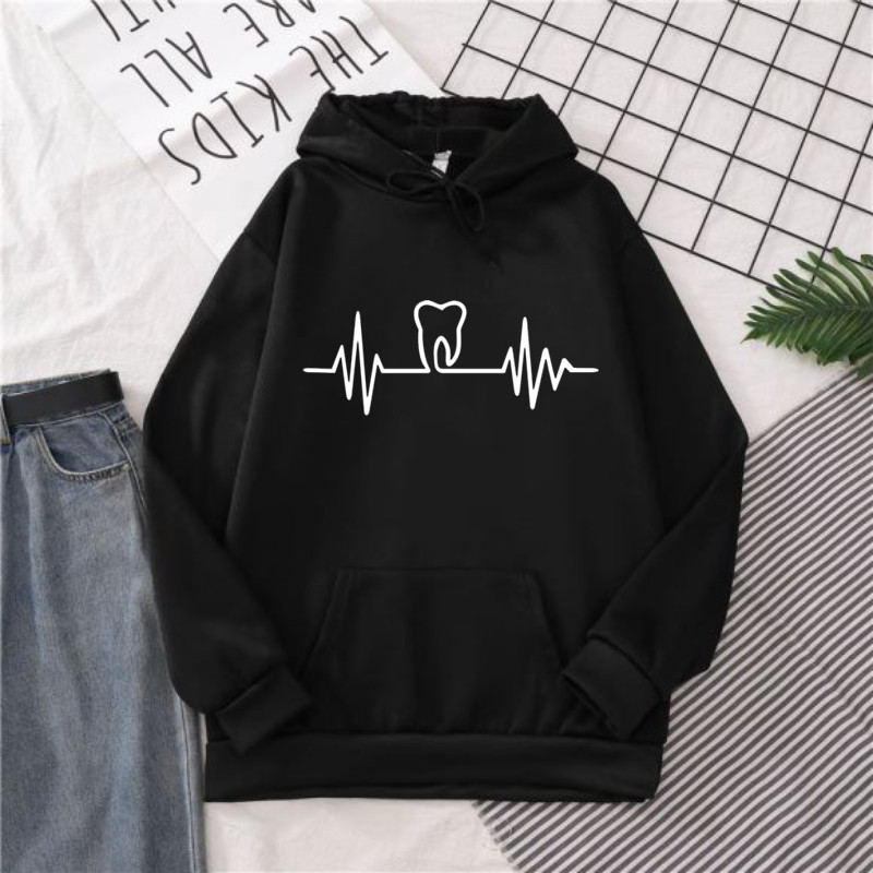 Heatbeat Hoodie Graphic Tooth  – Winter Clothing Drawing Bewertung und Preis