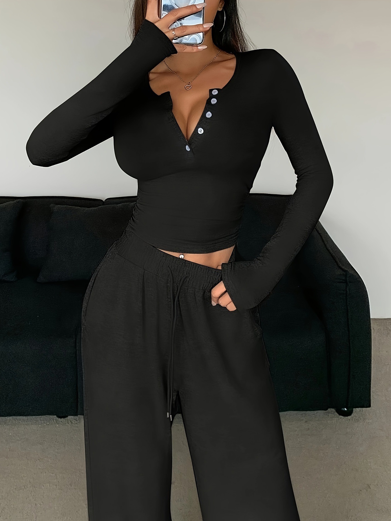 Einfarbig Hose Sets Herbst Win – Winter Clothing Color Bewertung und Preis