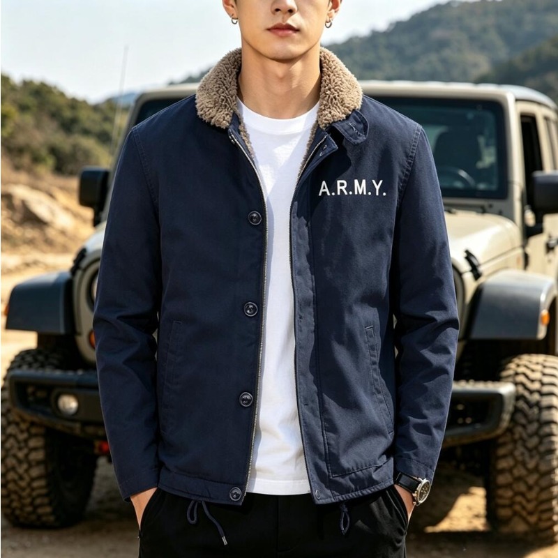 Neue Modische Herren Fleece Wa – Quality Winter Clothing Bomber Jacket Bewertung und Preis