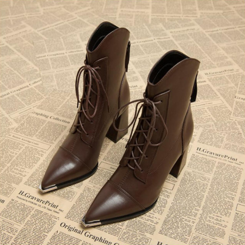 Frauen Stiefeletten Mode Spitz – Winter Clothing Ladies Bewertung und Preis